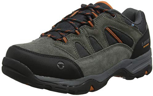 Hi-Tec Men's Banderra Ii Wp Wide Low Rise Hiking Boots, Grey Charcoal Graphite Burnt Orange 51, 8 UK