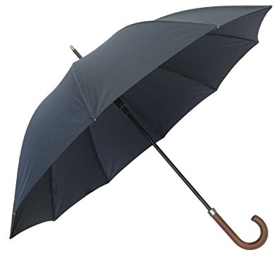SMATI Parapluie Canne Homme Grand Class, Résistant au Vent, Baleines Doubles en Fibre, Ouverture Automatique, Diamètre 118 cm, Housse de Protection