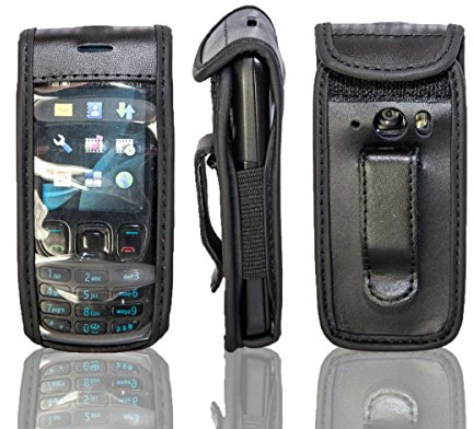 caseroxx Ledertasche für Nokia 6303 und 6303i | Hochwertige Tasche mit Gürtelclip zum sicheren Tragen am Gürtel, aus Echtleder