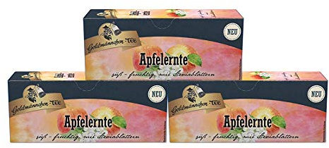 Goldm?nnchen Fr?chtetee Apfelernte, 25 Teebeutel, 3er Pack