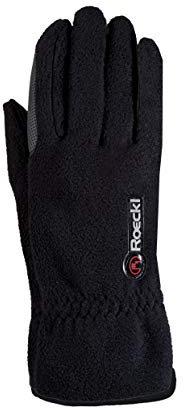 Roeckl Sports Junior Winter Handschuh Kairi, Kinder Reithandschuh, Schwarz, 4