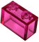 LEGO Parti e pezzi: Trasparente-Rosa Scuro (Viola Rossastro Medio Trasparente) 1x2 Mattone x100