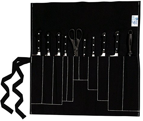 Farringdon 11 Pocket Knife Roll/Wallet Black