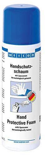 WEICON Handschutzschaum | 200 ml | Schaum | wasserfester Handschuh zum Hautschutz vor Schmutz, Ruß uvm. für Mechaniker | Gartenarbeit | dermatologisch getestet