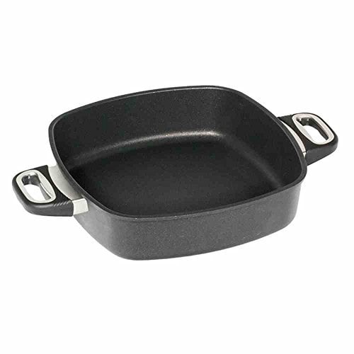 AMT Gastroguss - Pentola Quadrata da 28 x 28 cm, Altezza 7 cm, impermeabilizzata in Superficie con Lotan®
