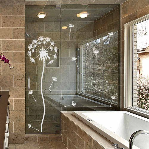 wandtattoo-factory Pusteblume Glasdekor Fensterfolie Frost- und Milchglaseffekt (160 x 50cm)