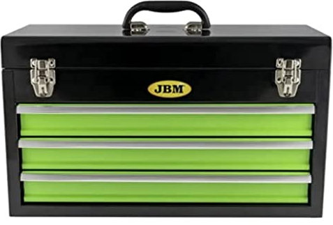 JBM 51600 - Caja para Herramientas con 3 cajones Frontales, Color: Negro y Verde