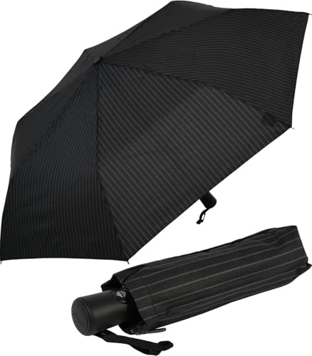 s.Oliver Regenschirm Herren Taschenschirm X-Press mit Auf-Zu Automatik (gestreift)