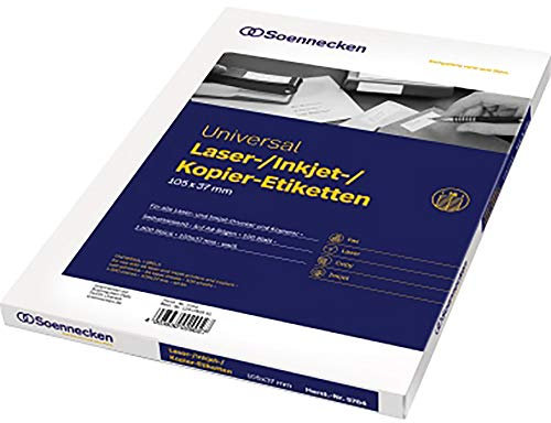 Soennecken Etikett 5764 105x37mm weiß 1.600 St./Pack.