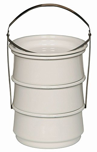 Riess 0330-033, Essenträger 3-teilig, CLASSIC-WEISS, Durchmesser 14 cm, Höhe 27.8, Emaille, weiß, Induktion