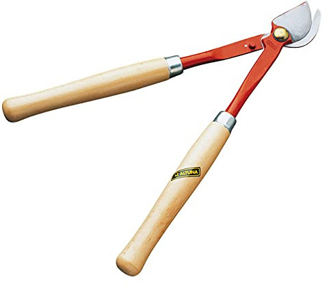 Altuna 0061-47 Tijera de Poda Dos Manos, Mango de Madera Y Cuchilla Forma Corazón, 47 Cm