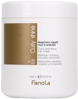Fanola Curly Shine Controllo Maschera Capelli Ricci Ondulati - 1000 Ml