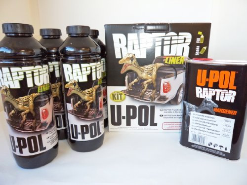 U-Pol Raptor Truck Bed Liner Paint 4 Litre Kit BLACK