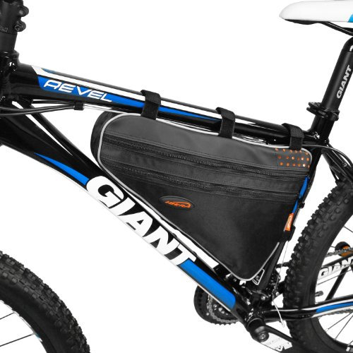 Ibera Bicycle Bike Triangle Frame Bag for Cycling, MTB, Mountain, Road Bikes (Large)