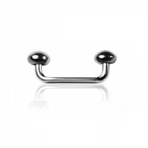 eeddoo Dermal Anchor mit Scheibe Silber Titan 1,6 mm - 20 mm 5+5 mm
