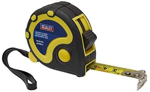 SEALEY ak988 Gummi Maßband 3 mtr (3) X 16 mm metrisch/imperial