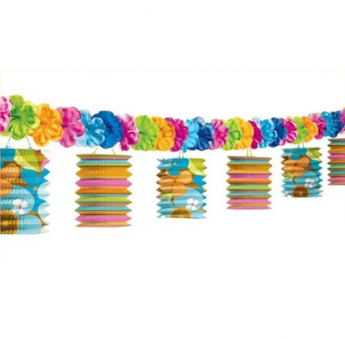 amscan Hawaiianische Tiki-Laterne mit Blumen, 3,65 m