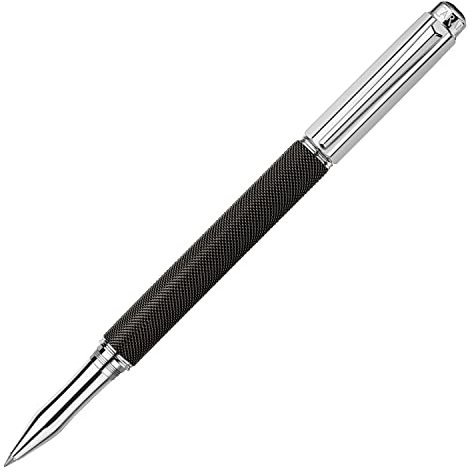 Caran d´Ache Varius Ivanhoe Black Rollerball Stift aus rostfreiem Stahl mit tiefschwarzem Mikrogewebe überzogen, Länge: 13.63 cm, 4470.082