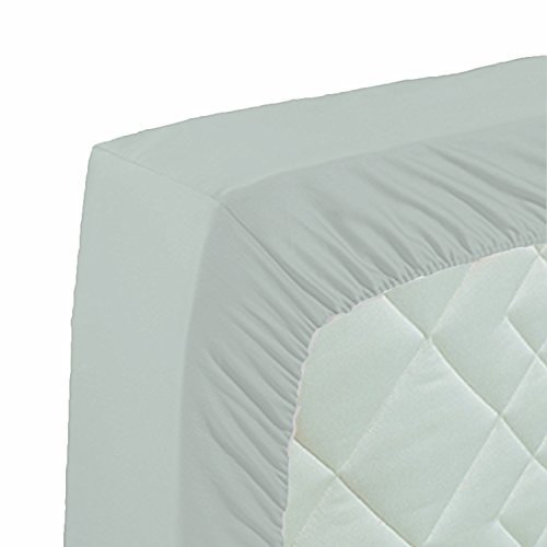 Curt Bauer Mako-Satin-Spannbettlaken, Silberjade, 90 cm x 200 cm