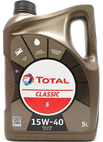 Total 156359 Motoröl Classic 15W-40, 5 Liter