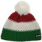 Eisbär Star Italy Bommelmütze Beanie Skimütze Wintermütze Wollmütze Strickmütze (One Size - weiß)