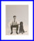 Germanposters Charles Wilp Yves Klein mit Afghanenhuendin Poster Kunstdruck Bild im Alu Rahmen in blau 56x46cm