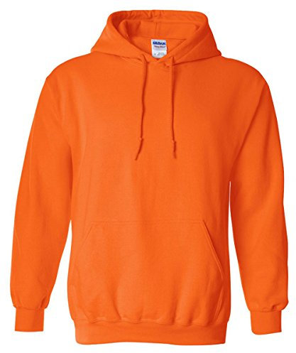 GILDAN Heavy Blend Adult Unisex Hooded Sweatshirt/Hoodie (2XL) (Orange)