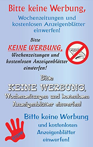 AVERY Zweckform 59508 Keine Werbung Etiketten Schriftzüge (wetterfeste Transparentfolie) 4 Aufkleber