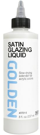 Golden Pro-Art Medium - Acristalamiento acrílico satinado líquido, 237 ml