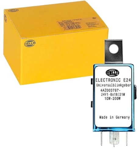 Hella 4AZ 003 787-071 Flasher Unit - 24V - 4-pin connector - mounting - Electronic - with holder