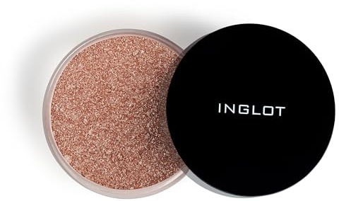 INGLOT Sparkling Dust FEB 01, Rosa & Gold, 2,5 g | Strahlender Highlighter sorgt für einen intensiven, leuchtenden Glow auf Gesicht, Augen und Körper. Alkohol- & parfümfrei.