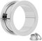 Treuheld® 2mm Flesh Tunnel Silber - Chirurgenstahl 316L / Edelstahl - Schraubverschluss mit Gewinde - Stahl Ohr Plug zum Schrauben