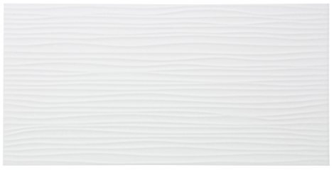 Armony Wavy Snow Wandfliesen 30x60 cm, Steingut Fliesen mit Sandsteinoptik und Wellenstruktur (1 m²)
