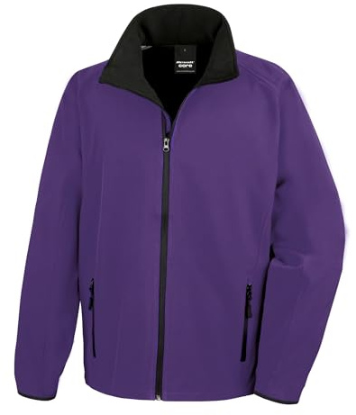 Result R231m Bedruckbare Softshell-Jacke Größe L violett/schwarz