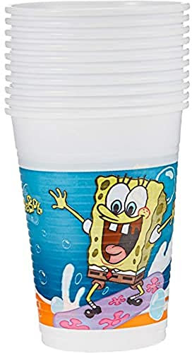 Nickelodeon 200 ml Spongebob Schwammkopf Kunststoff Tassen, 10 Stück