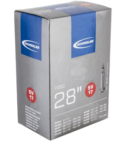 Schwalbe Cámara de Aire para Bicicleta, válvula de 28