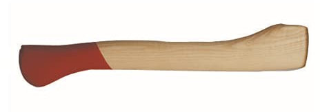 STUBAI Ersatzstiel 380 mm rechts | Eschenholzstiel geschweift | passend für Zimmermannsbeil 6721 | robust, ergonomisch & rot lackiertes Stielende.