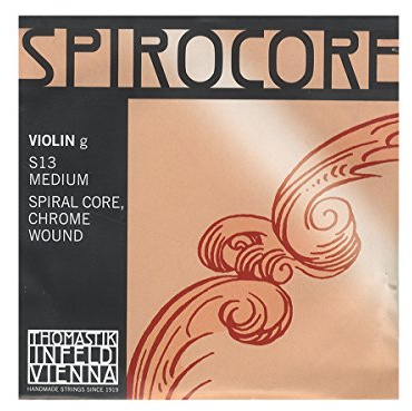 Thomastik-Infeld Spirocore Violinsaite G 4/4 – Einzelsaite (S13), Spiralseilkern, Chromstahl umsponnen, mittlere Spannung