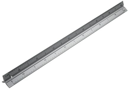 Aluminium Triangle Scale Rule 300mm