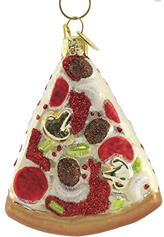 Noble Gems Kurt Adler Pizza-Ecke, Christbaumschmuck aus Glas (8,89 cm)