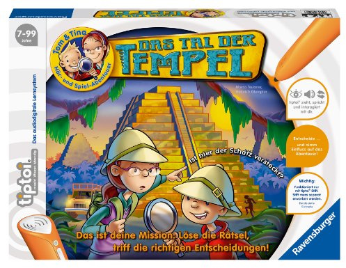 Ravensburger tiptoi Tom & Tina, Das Tal der Tempel (Spiel-Zubehör): Das ist Deine Mission: Löse die Rätsel, triff die richtigen Entscheidungen! Ist Hier der Schatz versteckt?