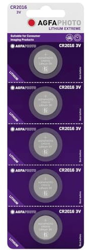 AgfaPhoto Lithium-Knopfzelle CR2016 Batterien 5 Stück