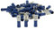 Cartec 102604 50 x flache Klemmen, Blau