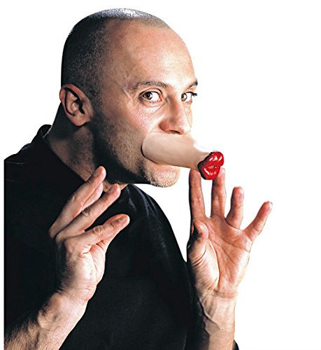 NET TOYS XL Knutschmund Super Kussmund Lippen rot-hautfarben Riesenlippen Riesen Mund Junggesellenabschied Zubehör