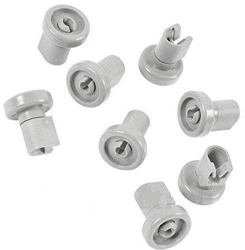 Juego de ruedas para la cesta superior de lavavajillas Rex, AEG, Electrolux. 8 unidades. Diámetro: 2 cm.