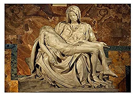 Wee Blue Coo Michelangelo Pieta 1499 Painting Frame Art Print Picture F12X524