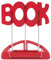 Wedo 21119902 Leseständer Book (aus Kunststoff, stufenlos verstellbar, vernickelte Bügel) rot, 31 x 17,5 x 0,5