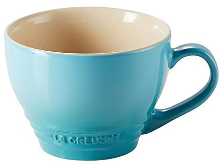 Le Creuset Taza desayuno de cerámica de gres, 400 ml, Caribe, 70304401700002