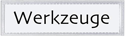 VELOFLEX 2203000 - Beschriftungsfenster selbstklebend, 21 x 82 mm, PP-Folie, inkl. Kartoneinlagen, 10 Stück