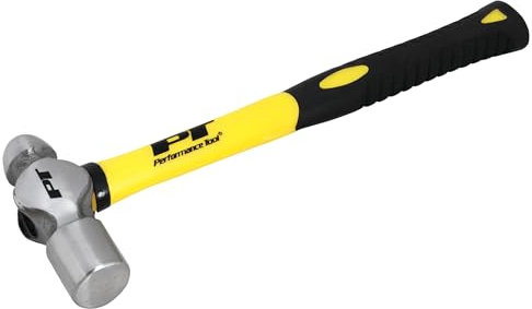 Performance Tool M7032B 16oz Ball Pein Hammer with Fiberglass Handle